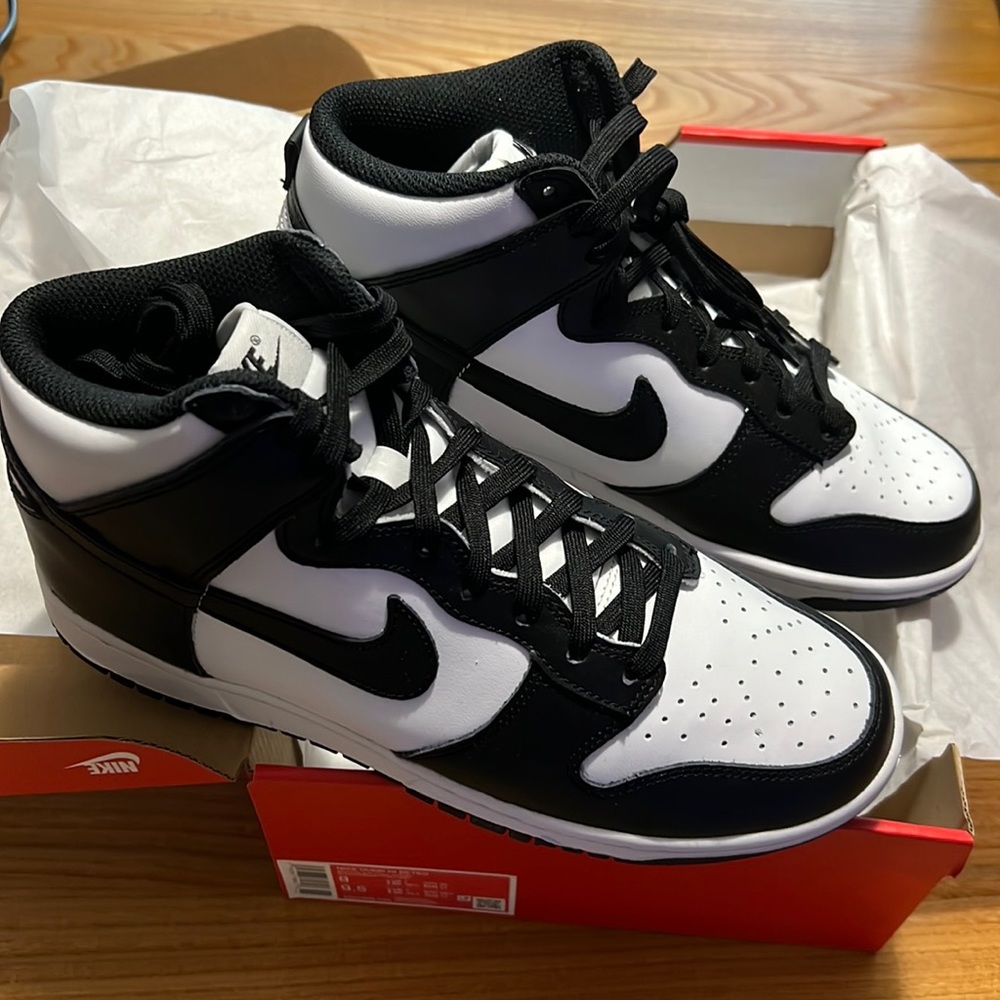 Nike Dunk Hi Retro Panda 🐼 Black and White